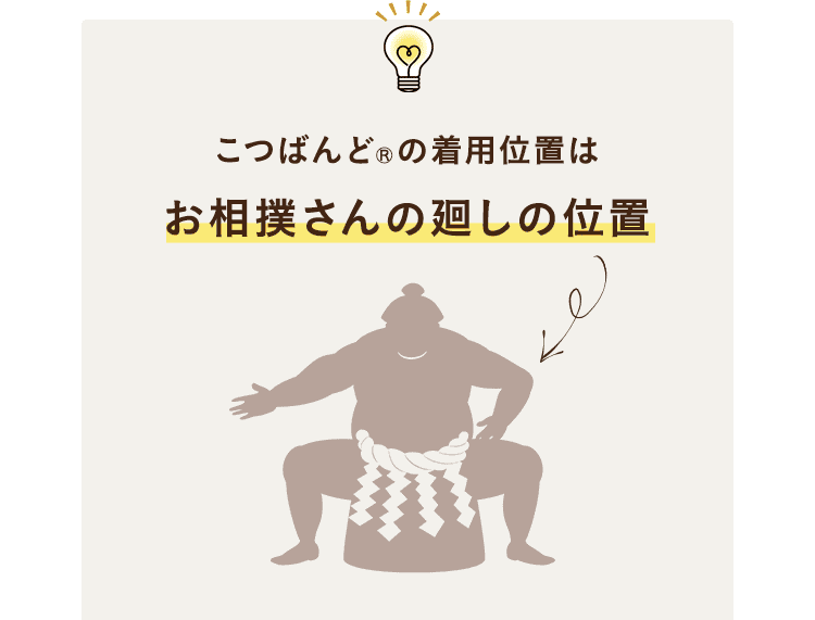 お相撲さんの廻しの位置