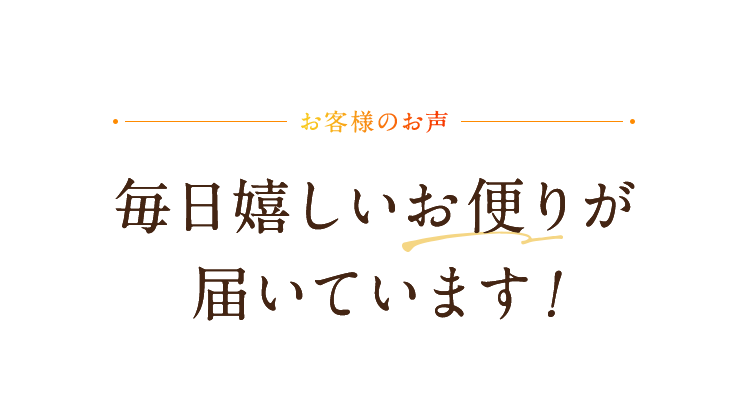 お客様のお声
