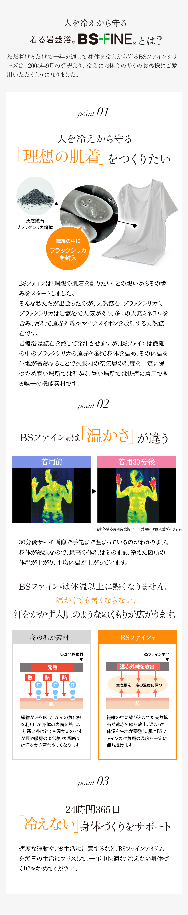人を冷えから守る! 着る岩盤浴BS-FINEとは？