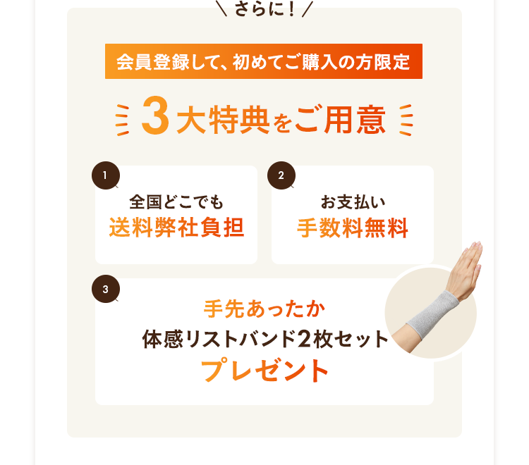 3大特典をご用意
