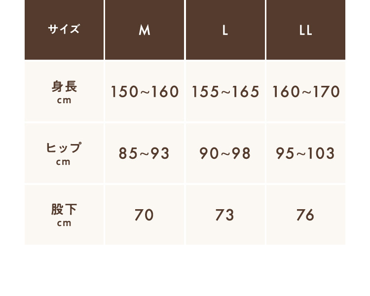 サイズ表