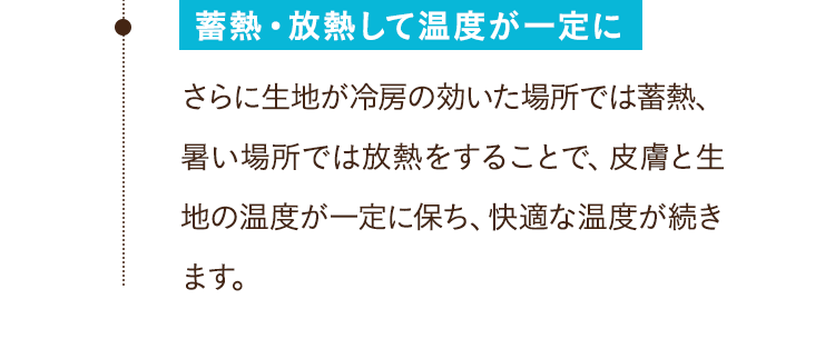 蓄熱して温度が一定に
