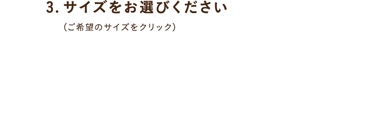 3.サイズをお選びください