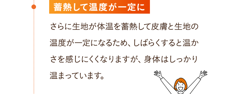 蓄熱して温度が一定に