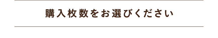 購入枚数をお選びください