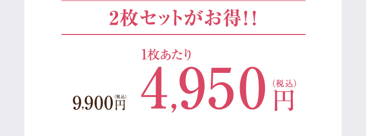 2枚セットがお得！！