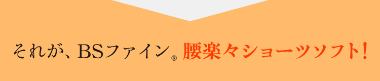 それが、BSファイン®腰楽々ショーツソフト！