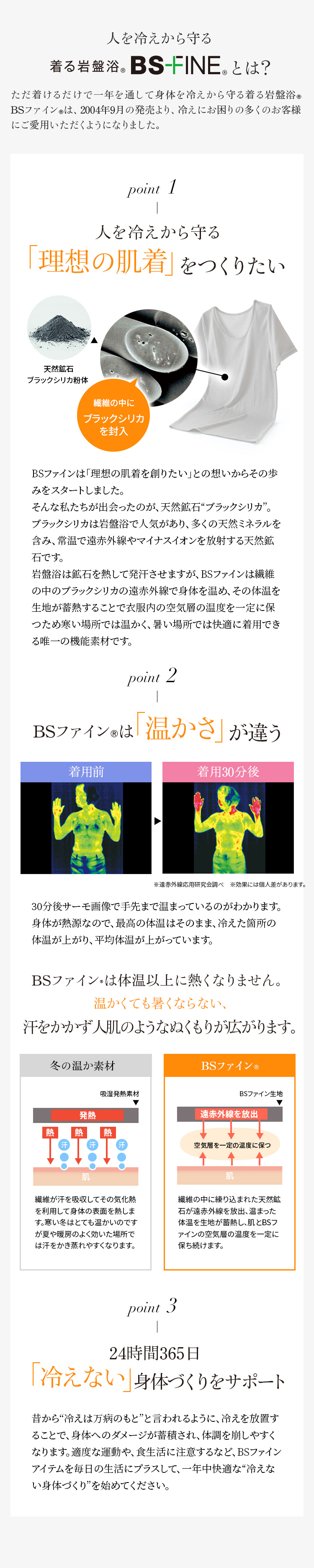 人を冷えから守る! 着る岩盤浴BS-FINEとは？