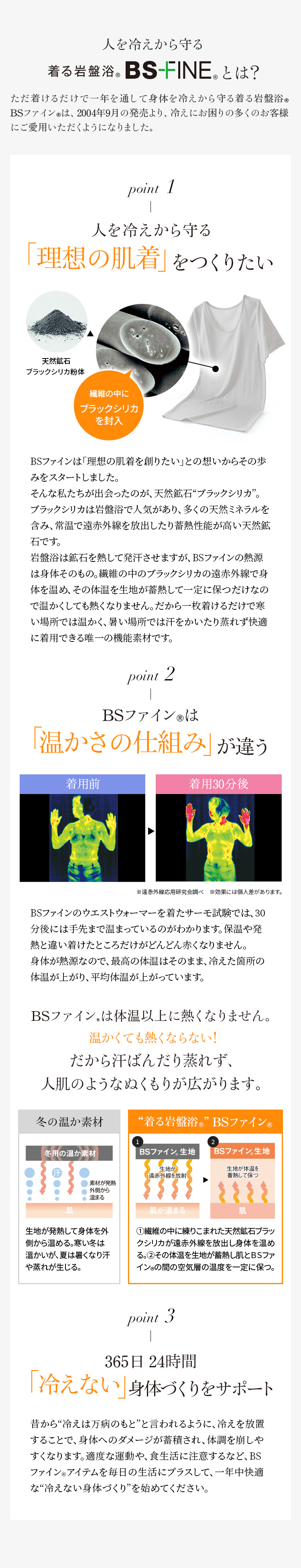 人を冷えから守る! 着る岩盤浴BS-FINEとは？