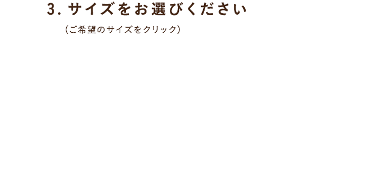 3.サイズをお選びください