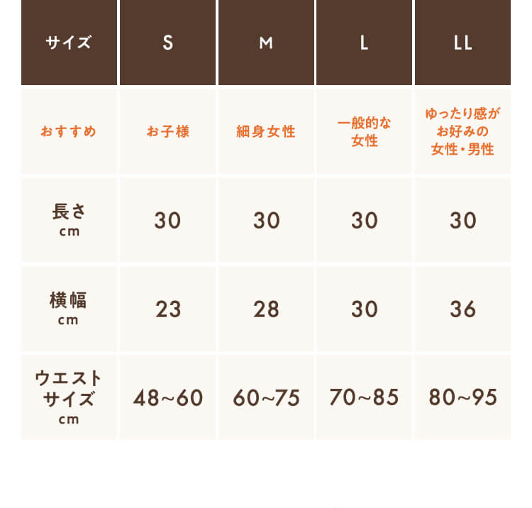 サイズ表