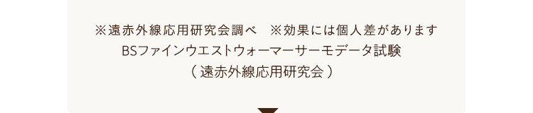BSファインウエストウォーマーサーモデータ試験 