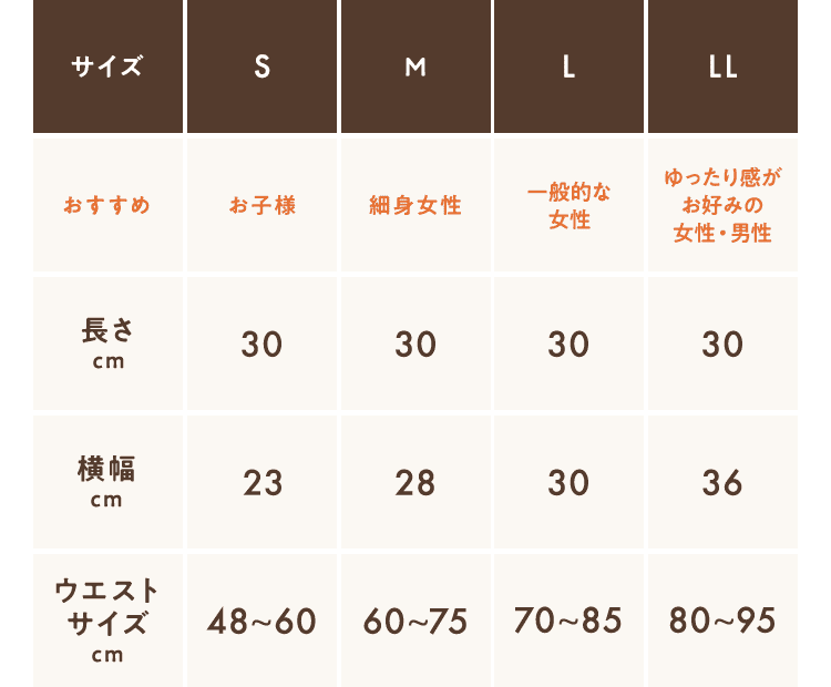 サイズ表